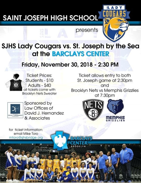 SJHS Lady Cougars vs. St. Joseph by the Sea